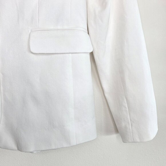 1901 White Cotton Blend Blazer Single Breasted Jacket Spring and Summer Coat - Picture 9 of 16